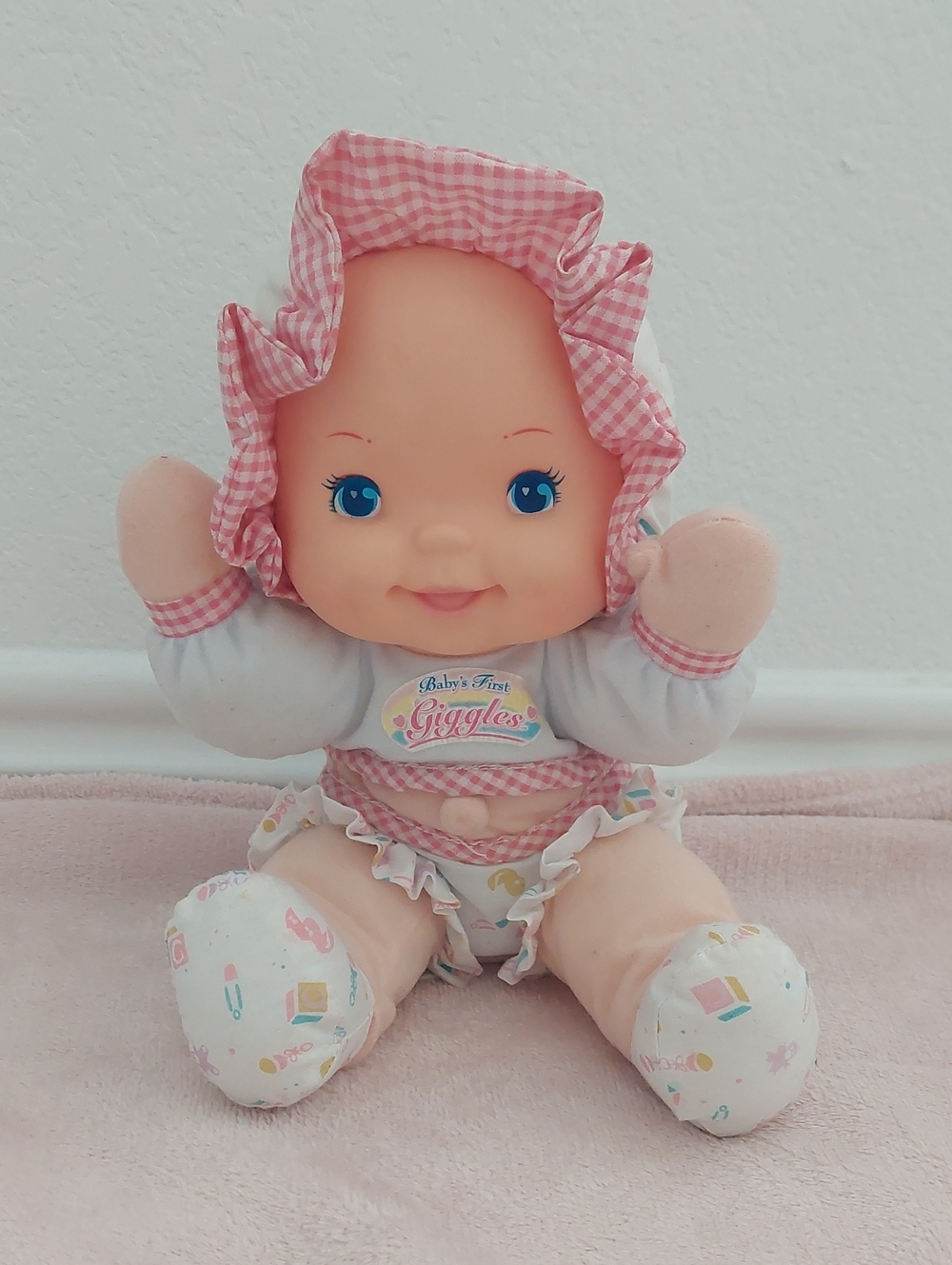 BABY'S FIRST GIGGLES Belly Button Doll By Goldberger NWOT